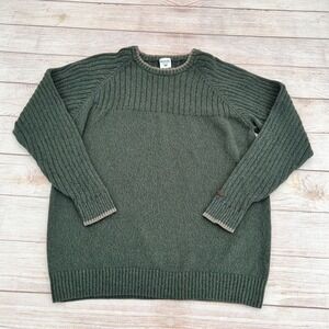 Columbia Sweater Men's Green Size XL Cotton Pullover Casual